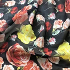 Digital Print Floral 100 Silk Material Silk Chiffon Fabric for Dress