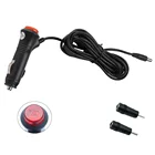 12V/24V Car Cigarette Lighter Power Supply Adapter Male Plug Extension Cable with Switch Button with DC