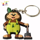 Logo High Quality 3d Tourist Souvenir Rubber Pvc Wooden Keychain Custom Leather Crafts Key Finder