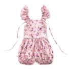 Exquisite Latest Pink Backless Baby Clothes Sleeveless Cotton Soft Quality Baby Girls Jumpsuit