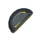 Black frosted half-moon dish imitating porcelain Japanese and Korean hot pot sushi plate durable