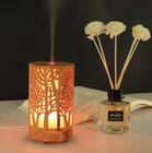 Amazon hot style Ultrasonic home creative atmosphere night light aromatherapy bamboo style humidifier