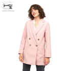 wholesale women winter double Button trench Button Lapel ladies Woolen Long Coat woman