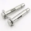 Inox stainless steel hex head cap screw sleeve anchor with cone nut and flat washer