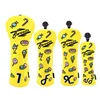 Hot Sale Golf Headcovers Yellow PU Leather Golf Clubs Headcover Driver Cover Fairway Wood Golf Head Covers