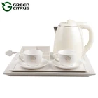 TOPSALE White Hotel Electric Tea Kettle Tray Set Hotel Wlecome tray Set Wholesale