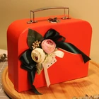 Small Flamingos Corrugated Kids Gift Packaging High Quality Carton Suitcase Cardboard