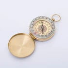 G50 Pure copper brass pocket watch retro flip compass for outdoor camping hiking survival