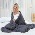 48*72 inch 20 lbs Customized color size weight gravity embossed weighted blanket for sleep
