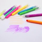 Manufacturer customized logo fluorescent colour twist wax crayon set for painting