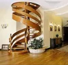 High Quality Stainless Steel Wood Spiral Stairs for villa use