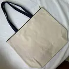 Promotional gift reusable black cotton tote bag with company logo