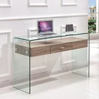 New design luxury living room furniture Built-in mdf drawer shelf modern glass console table for living room hallway