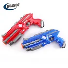 sound vibration shooting game electric laser tag set toy infrared laser gun with light