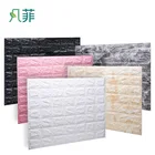 Waterproof 3D foam Mural wall panels easy clean 3D Bricks wall paper