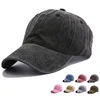 Custom high quality Eco-friendly washed cotton denim baseball caps hats