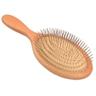 Wooden/Bamboo Handle Hair Brush Metal Pins