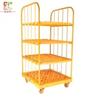 2 sides 4 casters 500kg/1000kg load capacity plastic base roll container for cargo