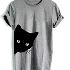 Cat looking t-shirt 100% Cotton creen printing T Shirt