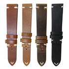 Custom 20mm 22mm 24mm 26mm Vintage Leather Watch Strap Genuine Leather Band for Men Watchband