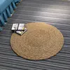 Modern Natural Round Straw Corn Husk Floor Mats for Living Room