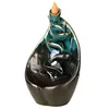 Handcrafted Incense Burner Ceramic Backflow Incense Holder with 10PCS Incense Cones for Home Decor Yoga