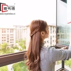 Retractable aluminium Hollow Sliding and folding Full-Open glazed window System profile and accessories for balcony glazing