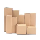 Kraft paper cardboard 30ml 50ml 100ml 500ml protective brown glass bottle package paper box for olive oil