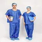 OEM Factory Hospital Disposable Nonwoven Scrub Suit/Nurse Suit