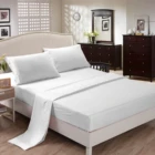 300 TC cotton sateen fitted sheet bed sheet sets