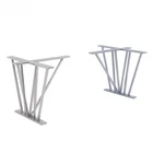 Customized office furniture wire table support legs t shaped metal stainless steel table base leg