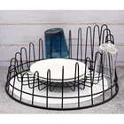 Chrome Kitchen Dish Cup Drying Rack Drainer Dryer Tray Cutlery Holder Organizer metal dish rack