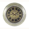 Antique double row beads plastic wall clock with 3D Rome character board for home decor