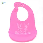 New Products Waterproof Easily Wipes Clean Food Grade Custom Silicone Baby Bib