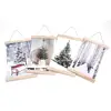 LED Wooden Print Poster Hanger,lighted hanging Christmas Tree pictures frame