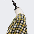 Wholesale 100% cotton flannel brushed gingham check shirting fabric