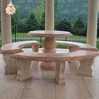 garden marble dinning table set design NTS-B166X
