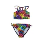 2019 New Beauty Rainbow Color Sling Two Pieces Baby Swimwear Bikini