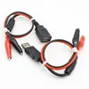 USB Alligator clips Crocodile wire Male/female to USB tester Detector DC Voltage meter ammeter capacity power meter