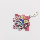Factory direct wholesale print custom logo acrylic keychain