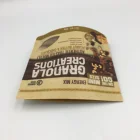 custom logo compostable brown kraft paper for nuts peanut butter/chocolate/cocoa/rolled oats/cashew nut packaging bags
