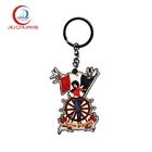 2019 New custom company logo epoxy metal keychain from JiuChuang