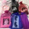 China factory lace indian organza cosmetic bag eyelash packaging