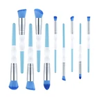 2019 Hot Selling Natural Synthetic Hair Colorful 10pcs Gourd Shaped Custom Logo Brushes Makeup Set