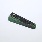 factory price dropship natural quartz crystal smoking pipes weed cheap epidote palm stone pipes smoking weed