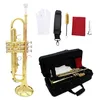 Professional Musical Brasswind Instrument High Quality Gold Trumpet Bb Key Student Instrument For Sale