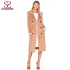 European stylish wool-blend winter women long coat