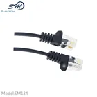 Telephone Extension cord 4P4C RJ11 28AWG Black Color 5 feet telephone cable