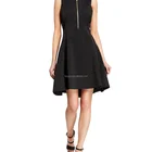 Sleeveless fit-and-flare asymmetrical dress