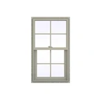 アメリカ押出垂直スライディングダブル単一のガラスハングサッシ窓プロファイルビニール upvc 窓